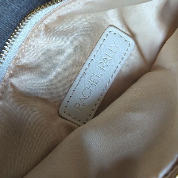 Rachel Pally Leather Trimmed Fold-over Clutch Cream Floral Pattern NWOT - Picture 8 of 14